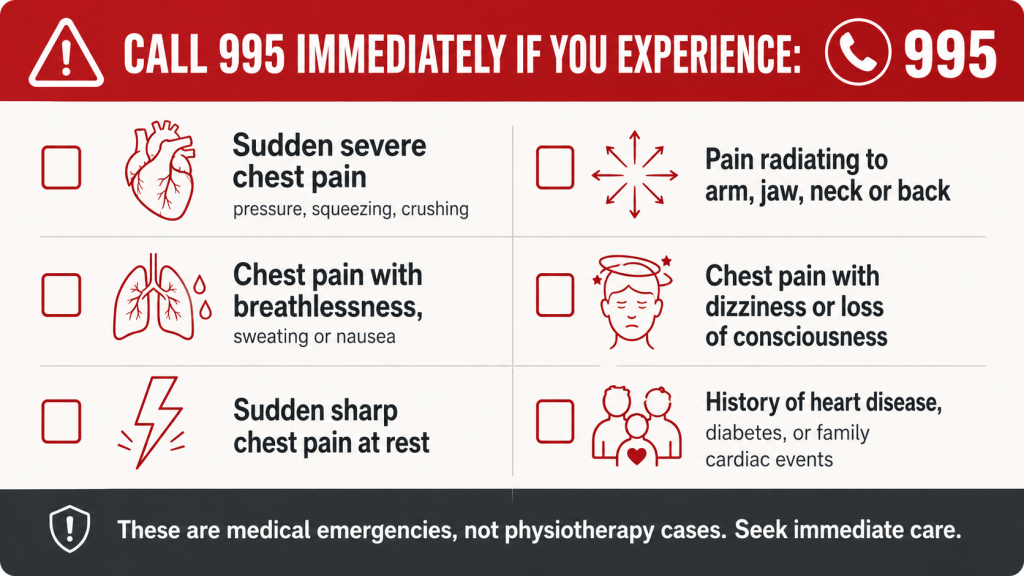 chest pain emergency red flags singapore 995