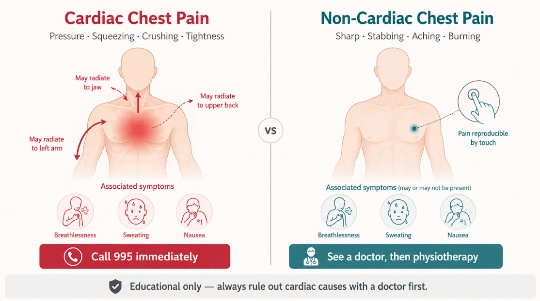 Chest Pain: Causes, Symptoms & When to Seek Help | PhysioVitae